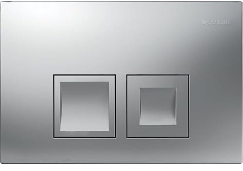 Plaque de fixation Geberit Delta35 pour rinçage à 2 quantités, 115.135.46.5, 115.135.46.5, Färbung: Chrom matt