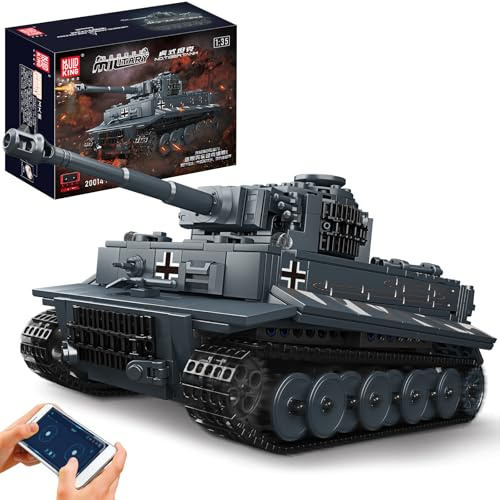 Mould King 20014 MOC Technology Tiger Tank Truck avec Gyroscope électronique et Technologie sonore Transport Tank télécommande, kit de Construction Technique (800 + pièces)