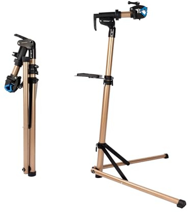 TIJYSH Bike Repair Stand -Shop Home Bicycle Mechanic Maintenance Rack，bike rack (golden（two legs）)
