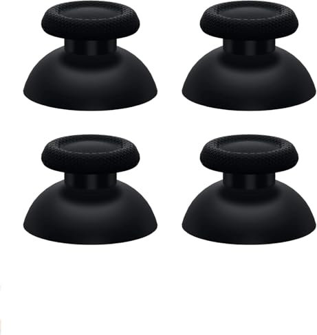 4 Cappucci di Ricambio per Controller PS5, Joystick Analogico Thumbstick Coperture, Nero