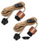 2 Pack Hemp Rope Plug in Pendant Lighting, 500CM Cable, Walnut Wood E26/E27 Lamp Holder with Switch, Plug in Ceiling Light, Industrial Hanging Rope Light Fitting, Rural Homestay Style, DIY Lampshade