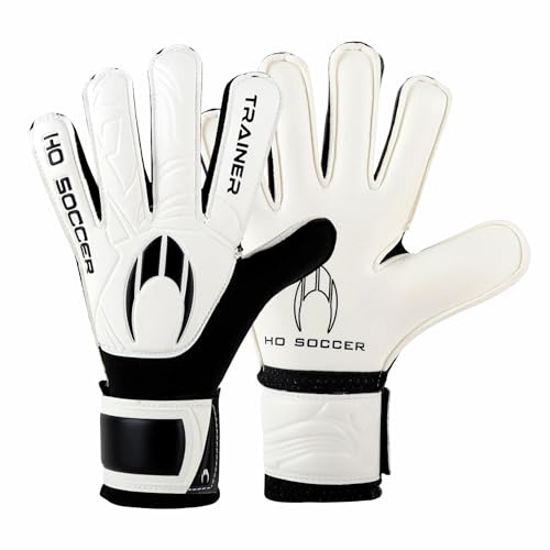 HO Soccer Trainer Pursuit FL White Guantes de Portero, Unisex Niños, Blanco/Negro, 5,5