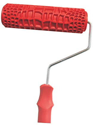 P Prettyia Patterned Paint Roller Brush Ragging Embossed Style Wall Decoration Tools Home Repair Mud Construction Tool Wall Art, EG324T_Snakeskin