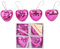 Christmas Concepts® Pack of 4-40mm Heart Mirror Baubles - Pink - Christmas Tree Decorations