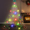 GloBrite Christmas Tree Lights with Ring - 2 m * 16 Lines, 400 LED Xmas Lights, 8 Modes, Memory & Timer, IP44 Waterproof, Indoor & Outdoor Christmas Decorations, 5M Lead Wire (Multi-Coloured)