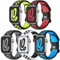 Dirrelo 5 Pack Sport Straps Compatible with Apple Watch Strap 44mm 45mm 46mm 49mm 42mm for Men, Soft Breathable Silicone Wristband for iWatch Series 10 9 8 7 6 5 4 3 2 1 SE Ultra 2, Dark Colour A, L