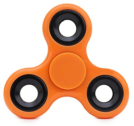 Toyland® Fidget Hand Spinner - Alivio del estrés y la ansiedad - 38 diseños para Elegir (Anillos Naranjas y Negros)