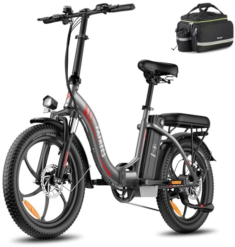 Fafrees [Oficial] F20 Bicicleta eléctrica Plegable, 250W/18Ah/648Wh Bicicleta eléctrica Urbana, 20 Pulgadas Fatbike, 7 velocidades Ebike, Alcance 90km (Gris)