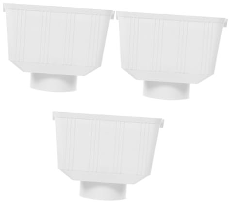jojofuny 3pcs Gutter Connector Joint for Drain Downspout Rain Gutter Adapter Roof Downspout Fitting