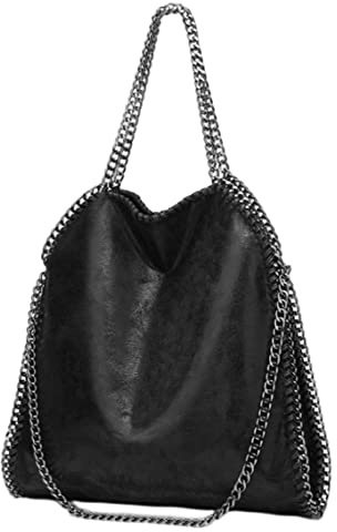 Obelunrp Sac à chaîne pour dames, sac à bandoulière de capacité, fourre-tout en cuir PU pour la datation de l'achat