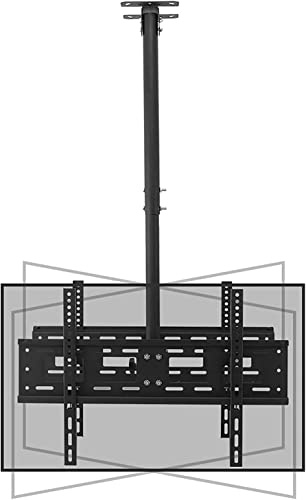 Supporto Parete TV, Supporto Parete TV a Doppio Schermo, Supporto soffitto TV, Girevole e inclinabile a 360°, Adatto alla Maggior Parte dei televisori LCD a Schermo Piatto e curvi 40-70 Pollici.
