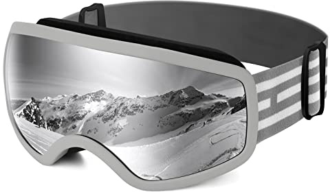 EasYoung Occhiali da sci per bambini, occhiali da snowboard con protezione UV, anti-appannamento, per ragazzi, skateboard, compatibili con casco