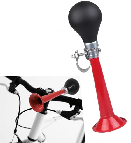 Dogary Air Horn for Bicycles, High Volume Warning Horn, Loud Squeeze Sound Bicycle Bell, Universal Biking Accessory for Adults & Kids, Fits Mountain Bikes, Beach Bikes & Most Bicycles (Red)