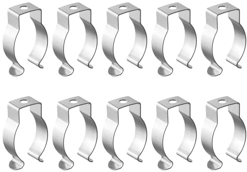 10 Piezas Soporte Tubo Fluorescente, U Clip Holder, T8 Clips, Clips para Herramientas, Clips de Resorte de Acero para Resortes, 35-40 mm, Aplicable a Lámparas de Tubo y Lámparas Fluorescentes
