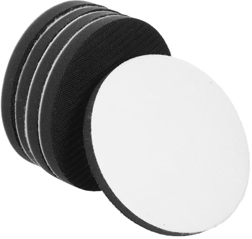 Healeved Lot de 5 Tampons de Polissage en Mousse 125 MM sans Trou Disques de Ponçage Doux pour Polisseuse Pneumatique Tampons de Polissage en Mousse pour Voiture et Rénovation