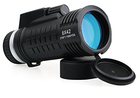 SVBONY SV42 8x42 Monocular for Adults, Compact Monocular Built-in Compass Rangefinder, FMC Waterproof Fogproof, Telescope for Bird Watching