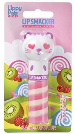 Lip Smacker - Lippy Pal Swirl Gloss Collection - Gattino Lucidalabbra per Bambini - Gusto Kiwi - Lucidalabbra per Bambine con Teneri Animali - Gattino Pezzo Singolo