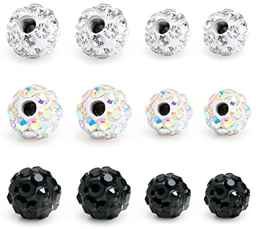 AceFun 16G 14G kirurgiska och acyliska stålersättningsbollar för läpppiercing, Labret Studs, septumringar, 3 mm, 5 mm, kroppspiercing, navelpiercing, akrylmetall, rostfritt stål, Akryl metall,