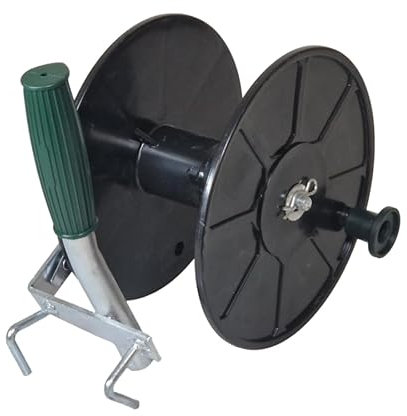 Doblit Medium Reel 500m Electric Fence Rope, Wire & Tape Winding Reel Portable Livestock Fencing Strainer Insulated Plastic Spool with Crank