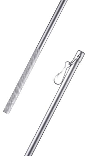 Schleuderstab aus Aluminium (100cm / Silber), Gardinenstab für Paneelwagen, Schiebegardine, Flächenvorhang, Vorhänge oder Gardinen