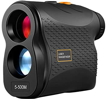 伟 祥 Telémetro de Golf con Pendiente, telémetro telescópico de 500m, medidor de Distancia con Cinta métrica Digital de Caza, buscador de Rango de Golf para Hombres-Black