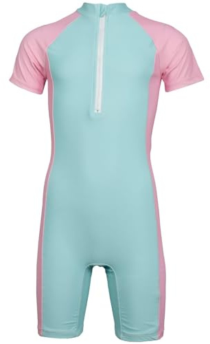 A2Z 4 Kids Girls One Piece Wetsuit Swimsuit Surfing Diving Comfortable - SW Wetsuit 868 Aqua 11-12