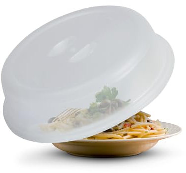 Cubierta para microondas Ø26 x 7 cm, funda para vajilla para microondas – Tapa antisalpicaduras, tapa transparente