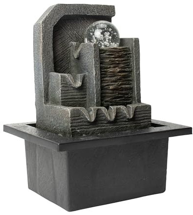 Well Being Aztec Fountain Decorative Desktop Small Form LED Light Water Feature