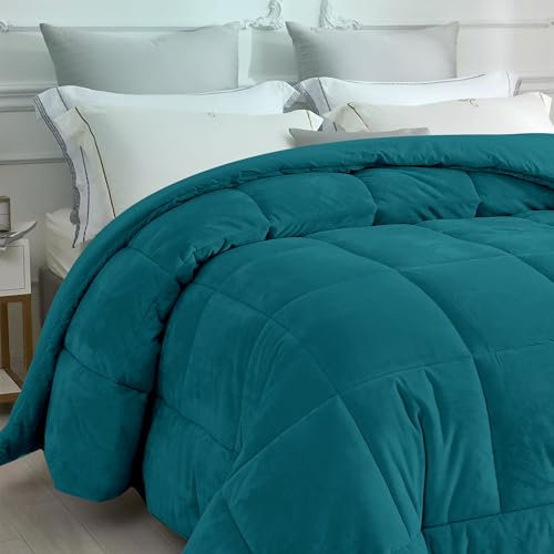 IlGruppone Trapunta Piumino Invernale In Tessuto Flanellato Caldo Piumone In Morbida Flanella Effetto Velluto Tinta Unita Inverno Flannel 550 Gr-Mq - Ottanio - Matrimoniale