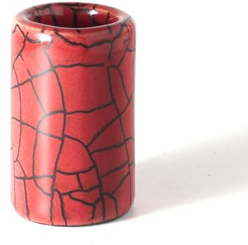 Scarlet Short ā Handmade Ceramic Guitar Slide ā Warm Tone, Smooth Feel ā Artisan Finish ā Made in Small Batches ā Scarlet Red (Short)