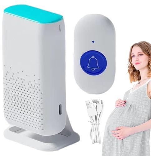 Pulsante di chiamata senza fili – di allarme di emergenza per anziani, pazienti e uffici | Pulsante di chiamata impermeabile e a lungo raggio con installazione semplice, design Durabl