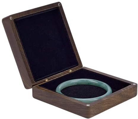 PH PandaHall Scatola per Braccialetti In Legno Scatola Regalo per Gioielli Bracciale 10cm Scatole per Esposizione di Gioielli Quadrati Portagioielli Porta per Bracciale In Legno per Regalo, Marrone