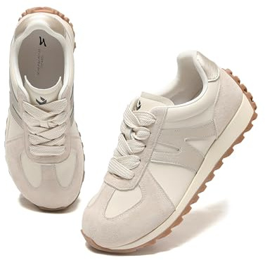 somiliss Zapatillas deportivas para mujer, cómodas zapatillas de salud con puntera ancha y suela antideslizante, plantilla extraíble con soporte para el arco del pie, zapatillas modernas para mujer