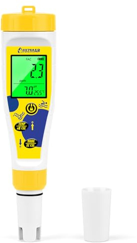 UIUZMAR Medidor pH Cloro para Piscina, Medidor Sal pH Agua Salada Piscina