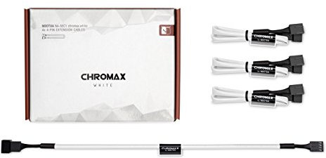 Noctua NA-SEC1 chromax.white, 3-Pin/4-Pin Verlängerungskabel (30cm, Weiß)