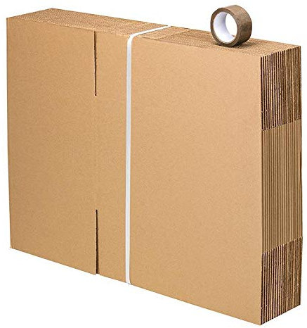 Pack 15 cartons renforcés avec poignées + 1 adhésif offert