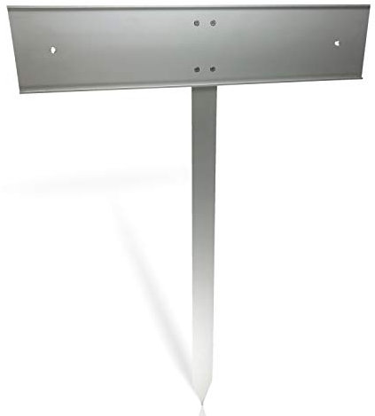 Betriebsausstattung24 Einschlagpfosten für unsere 52,0 x 11,0 cm Aluprägeschilder - Aluminium mit Einschubnut - Parkplatz & Stellplatz - Parkplatzschild-Befestigung - auch zum Einbetonieren