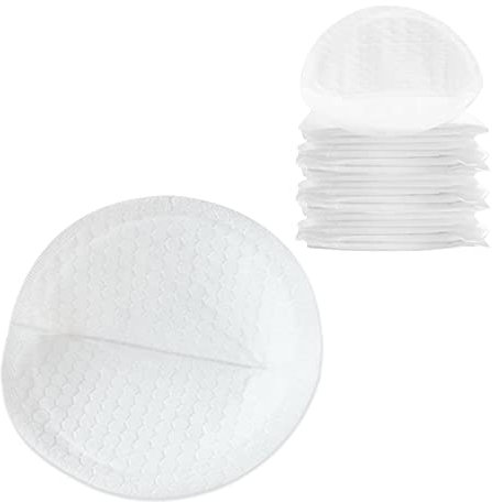 Lot de 50 coussinets d'allaitement jetables, ultra fins, très absorbants, à séchage sûr, anti-fuite, ultra ajustés, ultra doux, respirants, emballés individuellement (blanc, 13 cm)