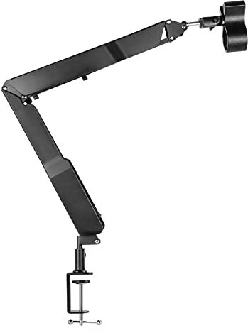 HAUEA Mikrofonständer, Verstellbarer Mikrofonständer, Scheren Mikrofon-Aufhängungsarm mit Mikrofon Clip, 4 cm/20 cm Verlängerungsrohr