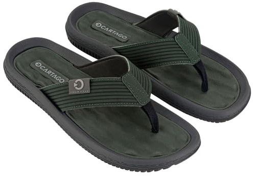 CARTAGO Dunas Vi Ad Flip-Flops für Herren, grün, 44 EU