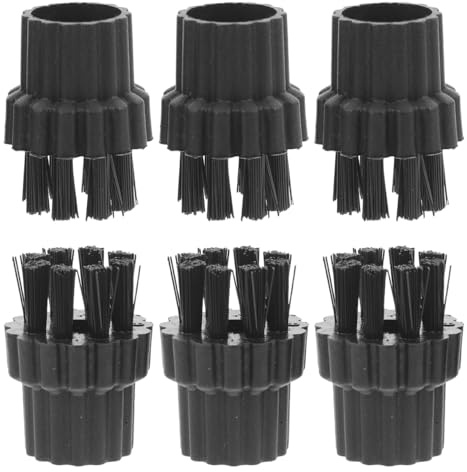 DOITOOL M8 Steam Cleaner Brush Head Kit 6 Pcs Replacement Parts for Steam Cleaning Portable Washer Brush Attachments for Household Cleaners 3.90 X 2.90 X 2.90 Cm
