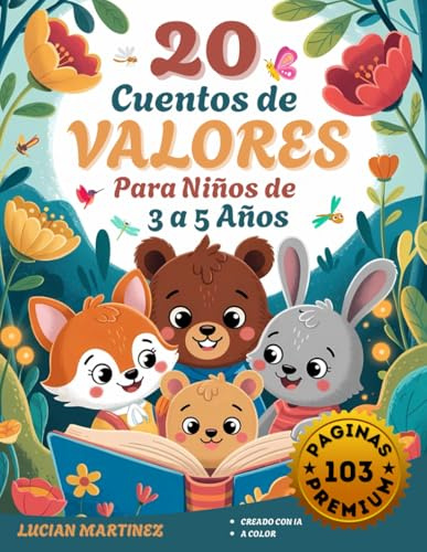 20 Cuentos con Valores para Niños de 3 a 5 Años: Aventuras Que Enseñan con Amor