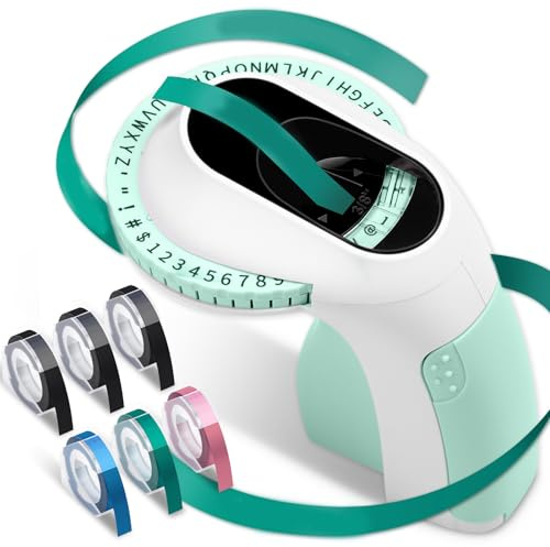 LLINthy Dispositivo de etiquetado para estudiantes y aficionados, máquina de grabado en relieve, máquina de etiquetado, dispositivo de mano, dispositivo de grabado portátil, máquina de grabado de