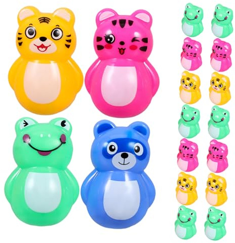 SUPVOX 24pcs Mini Tumbler Toys for Boys and Girls Educational Chicken Shape Self-righting Toddler Playset Classroom Rewards