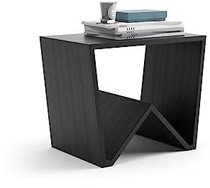 MOBILI FIVER, Mesa de Centro Emma, Color Madera Negra, Made In Italy