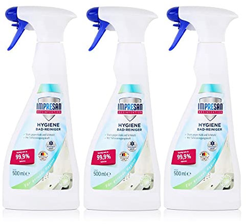 Impresan Hygiene Bad-Reiniger 500ml - Stark gegen Kalk und Schmutz (3er Pack)