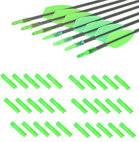 EPRHAY 6.2mm Replacement PC Bow Arrow Nocks for Carbon Archery Wood Iron Arrow Shafts Archery Accessories(30PCS)