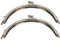 Porte-monnaie en métal - 2Pcs Cadre de sac à main en métal Argent Kiss Fermoir Serrure Rétro Poignée En Relief Semi-circulaire 15cm