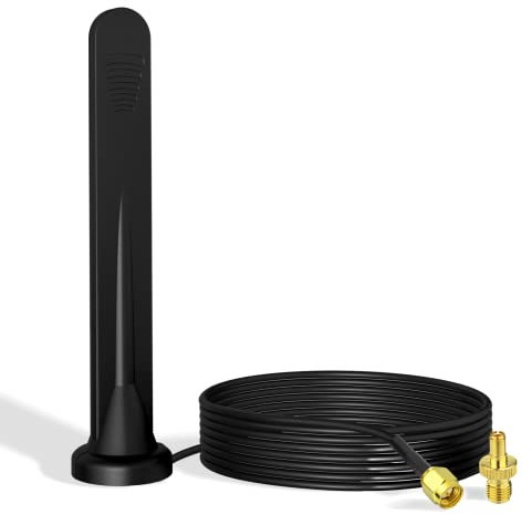 Bingfu Antena 4G LTE 5dBi SMA TS9 Antena de Red Omnidireccional Externa con Base Magnética para Enrutador 4G LTE gsm GPRS MiFi Hotspot Router USB Modem