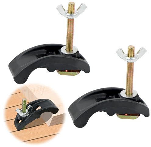 Abrazaderas de Sujeción en T, Sargentos para Madera T Track ​Herramientas, Abrazadera de Compresión Estable y Flexible M8, Herramienta de Sujeción de Liberación Rápida 2 Piezas